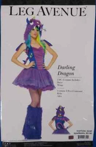 Querido Dragón Púrpura Monstruo Dinosaurio Elegante Vestido Halloween Sexy Adulto Disfraz - Imagen 1 de 6