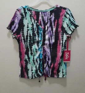 Girls Justice Size Large 12-14 Ribbed Cinch Tee Shirt Top NWT - Picture 1 of 3