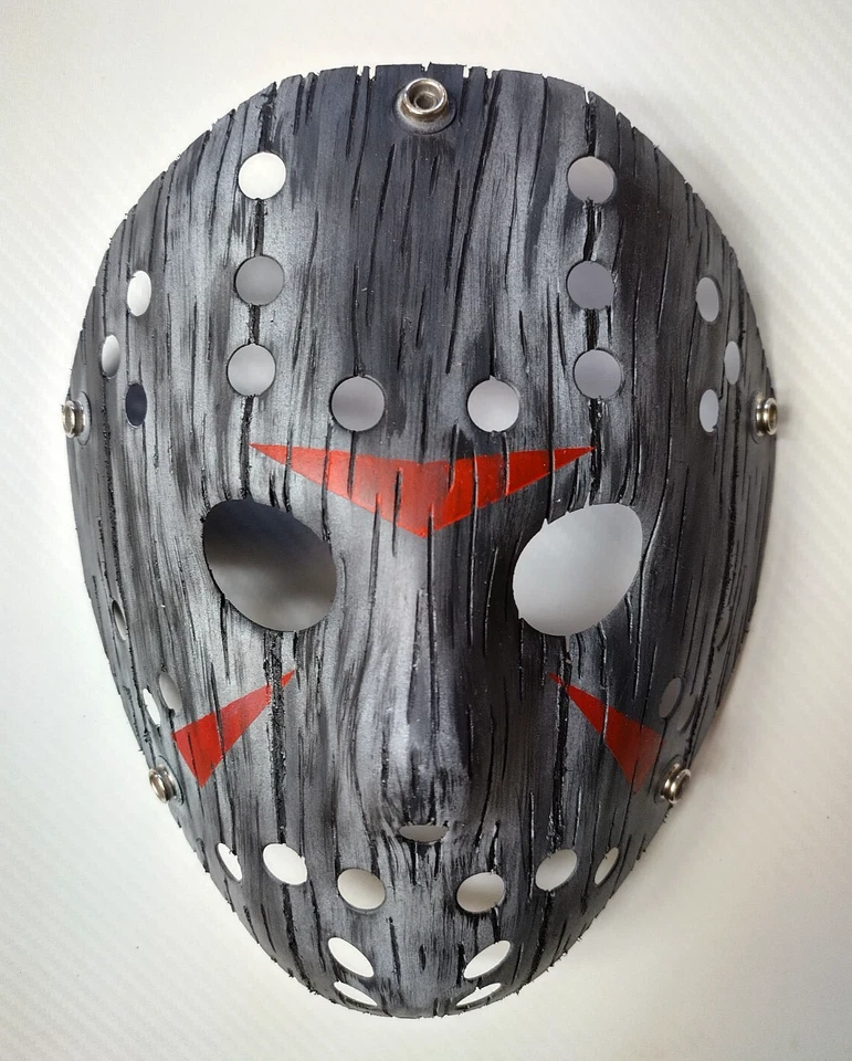 NUEVA Máscara de Hockey Jason Friday the 13th "Madera Gris" Nivel 2 con Correas/Certificado de Autenticidad Foto 1 de 4