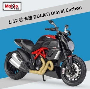 1:12 Maisto Ducati Diavel Modelo de Motocicleta de Carbono Nuevo en Caja - Imagen 1 de 5
