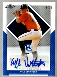 KYLE VIRBITSKY 2016 Leaf National Showcase Authentic Signature Penn State # 6/15