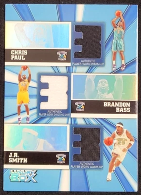 2005-06 TOPPS LUXURY BOX CHRIS PAUL / B BASS/ J.R. SMITH TRIPLE JSY #D 72/250 - Imagem 1 de 2