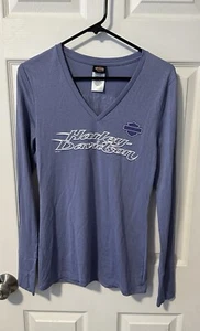 Harley Davidson Portland Oregon Women’s V-neck Long Thumbhole Sleeve. Medium - Picture 1 of 4