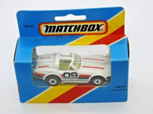 MATCHBOX LESNEY 1982 MB 62 CORVETTE VERSIÓN DIFÍCIL DE ENCONTRAR EN CAJA AZUL TIPO M SIN ABRIR - Imagen 1 de 5