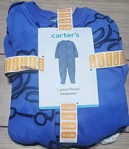 Carter's Baby Boy's One-Piece Size 9-12 Month Full-Zip Fleece Footed Pajama - Picture 1 of 3