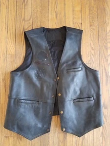 Sony Pictures beschriftete Lederweste Jacke Roma  - Bild 1 von 6