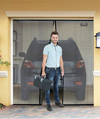 Jobar Single Garage Screen Door Mesh Air Circulation Prevents Bugs Magnetic NEW • 33.77€