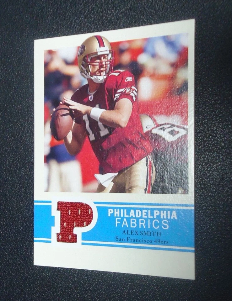 Alex Smith 2009 UPPER DECK PHILADELPHIA FABRICS Card #PFAS 49ERS - Image 1 of 2