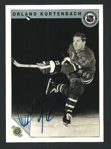 Orland Kurtenbach New York Rangers 1992 Ultimate Original Six Auto Card #24 - Picture 1 of 2