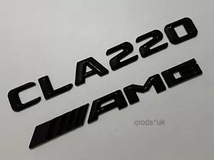 NUEVO MERCEDES BENZ CLA220 AMG BOTAS TRASERAS BRILLO NEGRO INSIGNIAS - Imagen 1 de 4