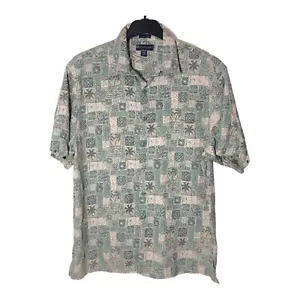 Camisa Weekender Para Hombres Mezcla Seda Talla XL Viaje Informal Vacaciones Playa Abotonada - Imagen 1 de 5