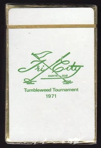 1971 Tri-City Country Club TUMBLEWEED WOMEN'S GOLF TURNIER Sealed Card Deck - Bild 1 von 2