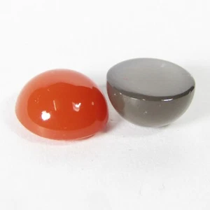 11.66Cts Natural Amazing Orange & Gray Moonstone Round Cabochon 911mm Pair - Picture 1 of 3