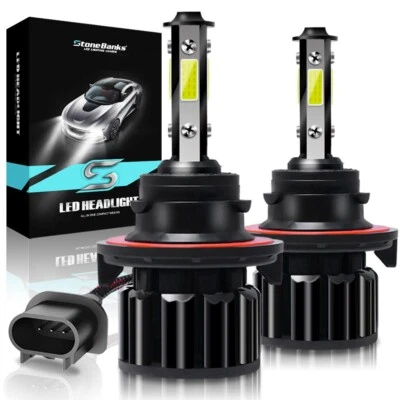 Par de bombillas de faros LED H13 9008 blanco brillante 6000K kit de conversión de haz alto/bajo Foto 1 de 4