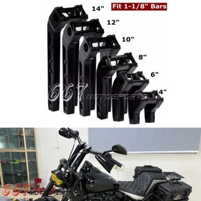 For Harley Softail Dyna Sportster 1-1/8" Handlebar Riser 4" 6" 8" 10" 12" 14" - Imagem 1 de 4