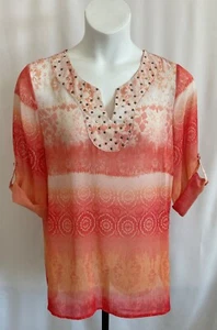Ladies Roz & Ali orange ombre with studs size L - Picture 1 of 10