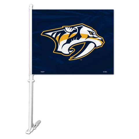 Nashville Predators Car Flag with Pole [NEW] NHL Auto Truck Tailgate 11x15 Cover