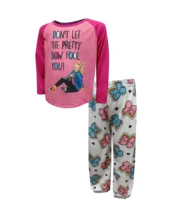 Girls Size 6 JoJo Siwa Pajama's Pink Long Sleeve Top & Pants PJ Lounge Set NWT - Picture 1 of 2