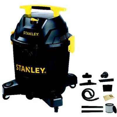 Aspiradora de polietileno húmeda/seca Stanley de 10 galones, 6,0 caballos de fuerza máximos Foto 1 de 3