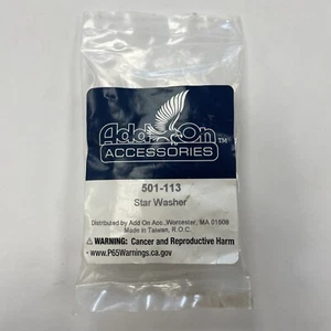 ADD ON ACCESSORIES 10 PACK CHROME STAR WASHERS GL1100 GL1200 NEW IN PACK 501-113 - Foto 1 di 8
