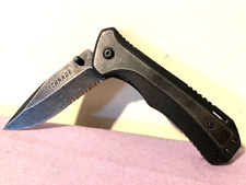 Schrade SCH501S Combo Blade Clip Point Liner Lock Stainless Folding Knife--Great