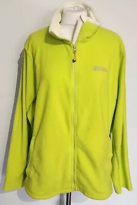 Regatta Fleece Women's UK 18 Lime Green Full Zip Polyester Outdoor Hiking • 19.51€