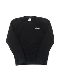 ADIDAS Essentials Sweatshirt Sports Logo Black Mens Small - Picture 1 of 8