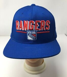 New York NY Rangers Mitchell & Ness NHL Snapback Baseball Cap Hat Spellout New