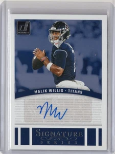 Malik Willis NFL Titans 2024 Panini Donruss Signature Series Auto #SSE-MWI Card - Bild 1 von 2