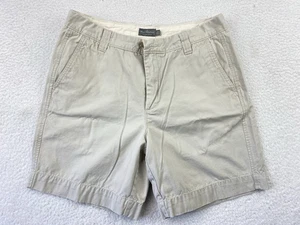 LL Bean Mens Shorts 34 Khaki Cotton Flat Front Signature Chino Short - Picture 1 of 7
