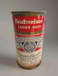 Vintage 50er Jahre Budweiser Flat Top Gold Bierdose BODEN ABGELASSEN - Bild 1 von 7