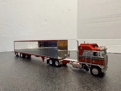 Remolque furgoneta Kenworth k100 escala 1/64 DCP con eje extendido  Foto 1 de 4