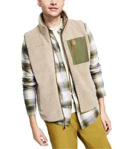 BASS OUTDOOR Mens Faux Sherpa Fleece Vest - Picture 1 of 4