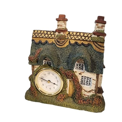 Charming Cottage House Quartz Clock Decorative Tabletop Accent - Image 1 of 4
