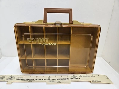 Caja organizadora de aparejos de pesca de doble cara vintage Plano Magnum 1126 Foto 1 de 4