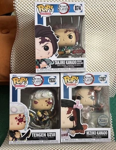 3 Funko Pop! Demon Slayer Nezuko 1397 TANJIRO 874 SPECIAL EDITIONS Tengen 1533 - Bild 1 von 23