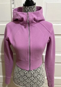 Mint🌟Lululemon Scuba Full-Zip Cropped Hoodie Size 4 Dahlia Pink - Picture 1 of 6