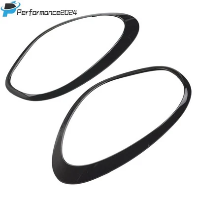 2x Bisel de anillo de ajuste de faros negro brillante para MINI Cooper Countryman R60 2011-16 Foto 1 de 4