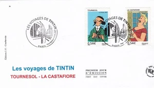 FRANCE 2007 FDC LES VOYAGES DE TINTIN YT 4052 ET 4055 - Imagen 1 de 1