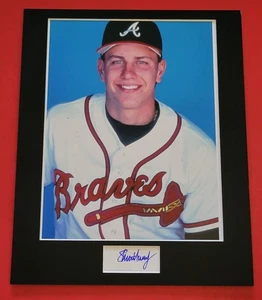 STEVE AVERY ATLANTA BRAVES Matted Photo and Signature COA - Picture 1 of 3