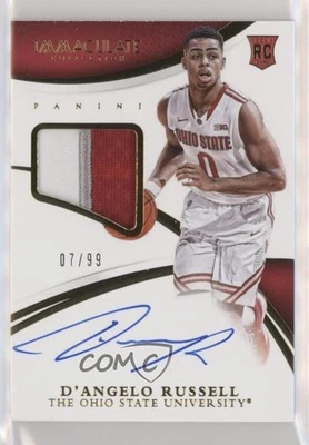2015 Panini Immaculate Collegiate 7/99 D'Angelo Russell RPA Rookie Patch Auto RC - Image 1 of 3
