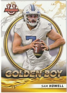 Sam Howell 2021-22 Bowman University Football Golden Boy Insert #GB-15 - Picture 1 of 2