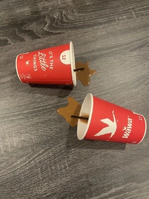 Taza de café falsa derramada 12 oz derrame Wawa utilería *envío gratuito* exhibición de derrames falsos Foto 1 de 2