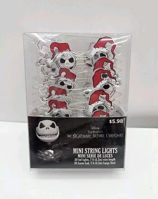Jack Skellington Mini String Lights LED Nightmare Before Christmas Fairy Lights  - Image 1 of 4