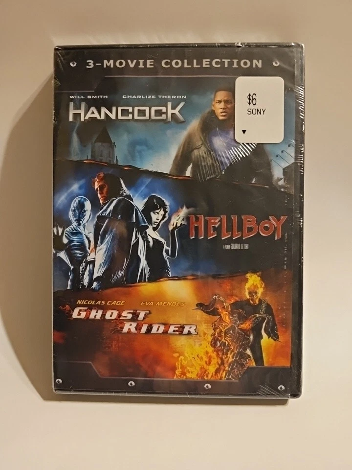3 Movie Collection Hancock Hellboy Ghost Rider Will Smith Nicholas Cage NEW SEAL - Image 1 of 1