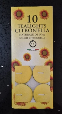 Citronella Tealights Candles For Fly Insect Mosquito Repellent Anti Bug Candle - Image 1 of 2