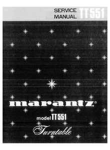 Manual de servicio instrucciones para Marantz TT-551 - Imagen 1 de 1