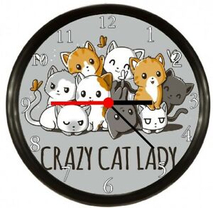 Crazy Cat Lady Wall Clock