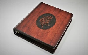 Dokumentenmappe Holz geschnitzt (Rosenblume) Vintage  - Bild 1 von 7