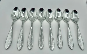 8 Oval Place Suppenlöffel Hampton Silberschmied Silber LONGWOOD Edelstahl - Bild 1 von 10